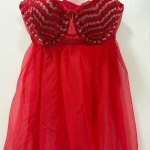 Victoria's Secret Red Lace Bra